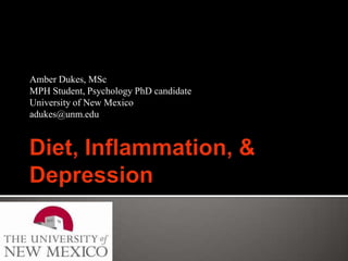 Amber Dukes, MSc
MPH Student, Psychology PhD candidate
University of New Mexico
adukes@unm.edu
 