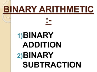 EC Binary Substraction using 1's Complement,2's Complement | PPTX