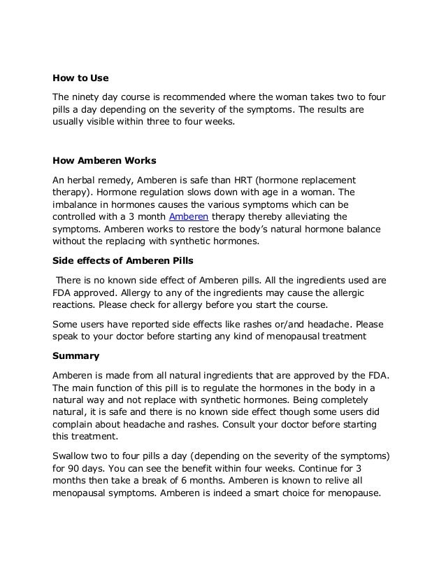 amberen reviews does it