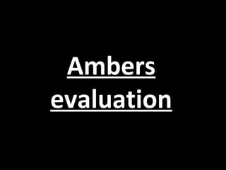 Amber's evaluation 