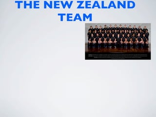 THE NEW ZEALAND
      TEAM
 