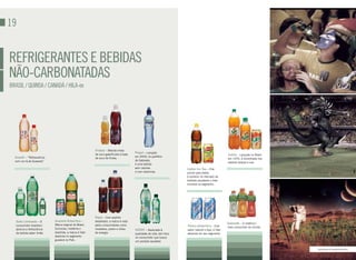 19


refrigeraNteS e bebidaS
Não-carboNatadaS
braSil / quiNSa / caNadá / hila-ex




                                                        Frutzzz – Bebida mista
                                                        de suco gaseificado à base
                                                                                      Propel – Lançado
                                                                                                                                                    Sukita – Lançada no Brasil
  Guarah – “Refrescância                                                              em 2009, no portfólio
                                                        de suco de frutas.                                                                          em 1976, é encontrada nos
  com um Q de Guaraná”.                                                               de Gatorade,
                                                                                                                                                    sabores laranja e uva.
                                                                                      é uma bebida
                                                                                      sem calorias                  lipton ice Tea – Chá
                                                                                      e com vitaminas.              pronto para beber,
                                                                                                                    é pioneiro no mercado de
                                                                                                                    bebidas saudáveis e líder
                                                                                                                    mundial no segmento.




                                                        Pepsi – Com espírito
  Soda limonada – O        Guaraná antarctica –         desafiador, a marca é vista
                           Marca original do Brasil.                                                                                                Gatorade – O isotônico
  consumidor brasileiro                                 pelos consumidores como                                     Tônica antarctica – Com
                           Exclusiva, moderna e                                                                                                     mais consumido do mundo.
  aprecia a refrescância                                inovadora, jovem e cheia      H2OH! – Associada à           sabor natural e leve, é líder
  da bebida sabor limão.   divertida, a marca é líder   de energia.                   qualidade de vida, tem foco   absoluta em seu segmento.
                           absoluta no segmento                                       no consumidor que busca
                           guaraná no País.                                           um produto saudável.

                                                                                                                                                                                 Campanhas do Guaraná Antarctica
 