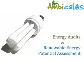 Energy Audits
            &
  Renewable Energy
Potential Assessment
 