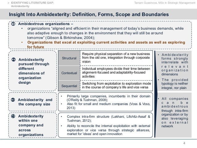 Ambidextrous organizations: from theory to practice