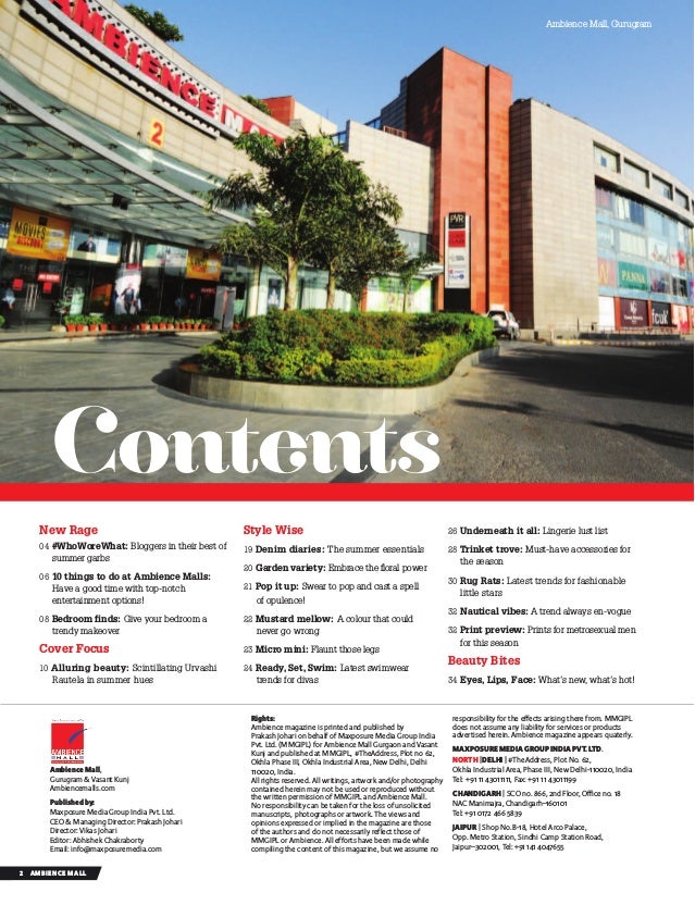 Ambience Mall Magazine April June 2018 - 