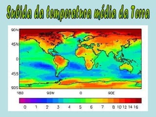 Subida da temperatura média da Terra 