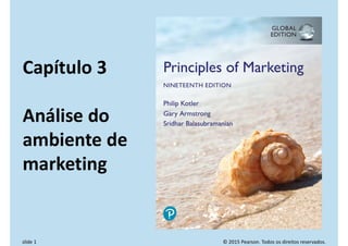 Capítulo 3
Análise do
ambiente de
marketing
© 2015 Pearson. Todos os direitos reservados.
slide 1
 