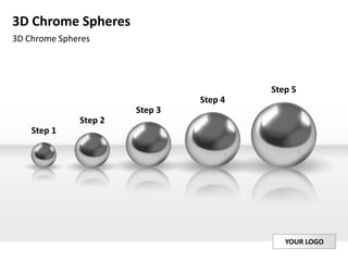 3D Chrome Spheres
3D Chrome Spheres




                                         Step 5
                                Step 4
                       Step 3
              Step 2
    Step 1




                                            YOUR LOGO
 