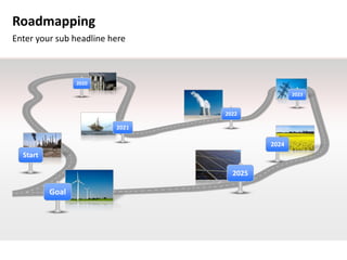 Roadmapping
Enter your sub headline here



                 2020

                                                2023


                                2022

                         2021

                                         2024
  Start

                                  2025

          Goal
 