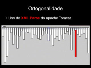 Ortogonalidade
● Uso do XML Parse do apache Tomcat
 