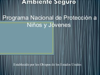 Programa Nacional de Protección a
Niños y Jóvenes

Establecido por los Obispos de los Estados Unidos

 