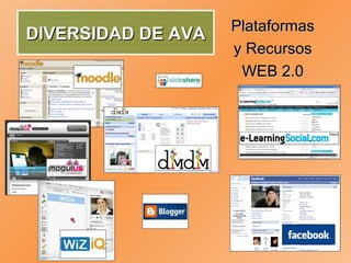 DIVERSIDAD DE AVA Plataformas y Recursos WEB 2.0 