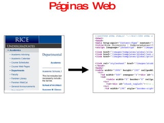 Páginas Web 