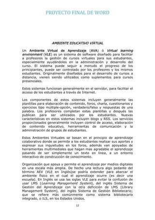 Ambientes virtuales de aprendizaje