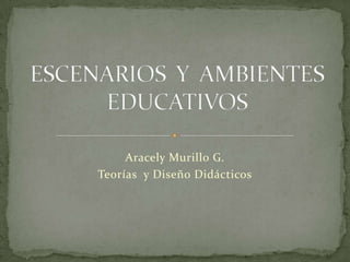Aracely Murillo G.
Teorías y Diseño Didácticos
 