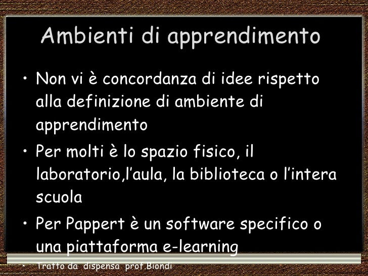 Gli Ambienti Di Apprendimento Online Si Dividono In: Ambienti Di Apprendimento Online C