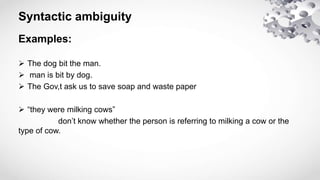 Ambiguities in nlp | PPTX