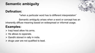 Ambiguities in nlp | PPT