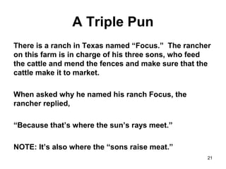 Ambiguity, Puns, and Visual Ambivalence | PPT