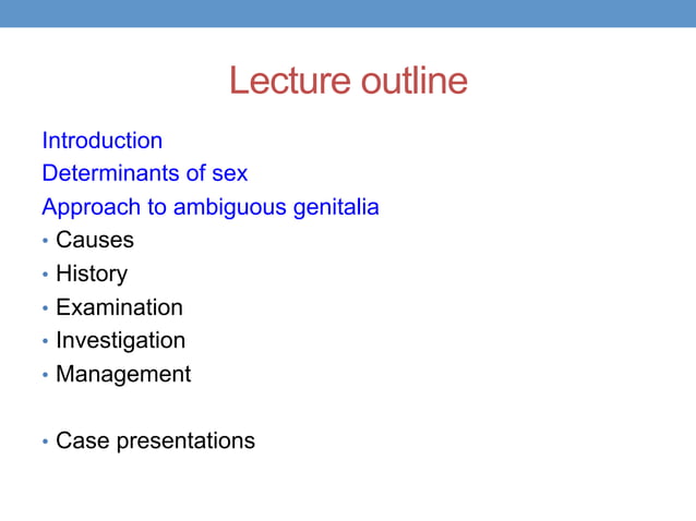 ambiguous genitalia | PDF