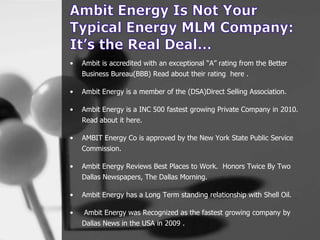 Ambit energy & energy deregulation | PPTX | Gas and Electric | Home ...