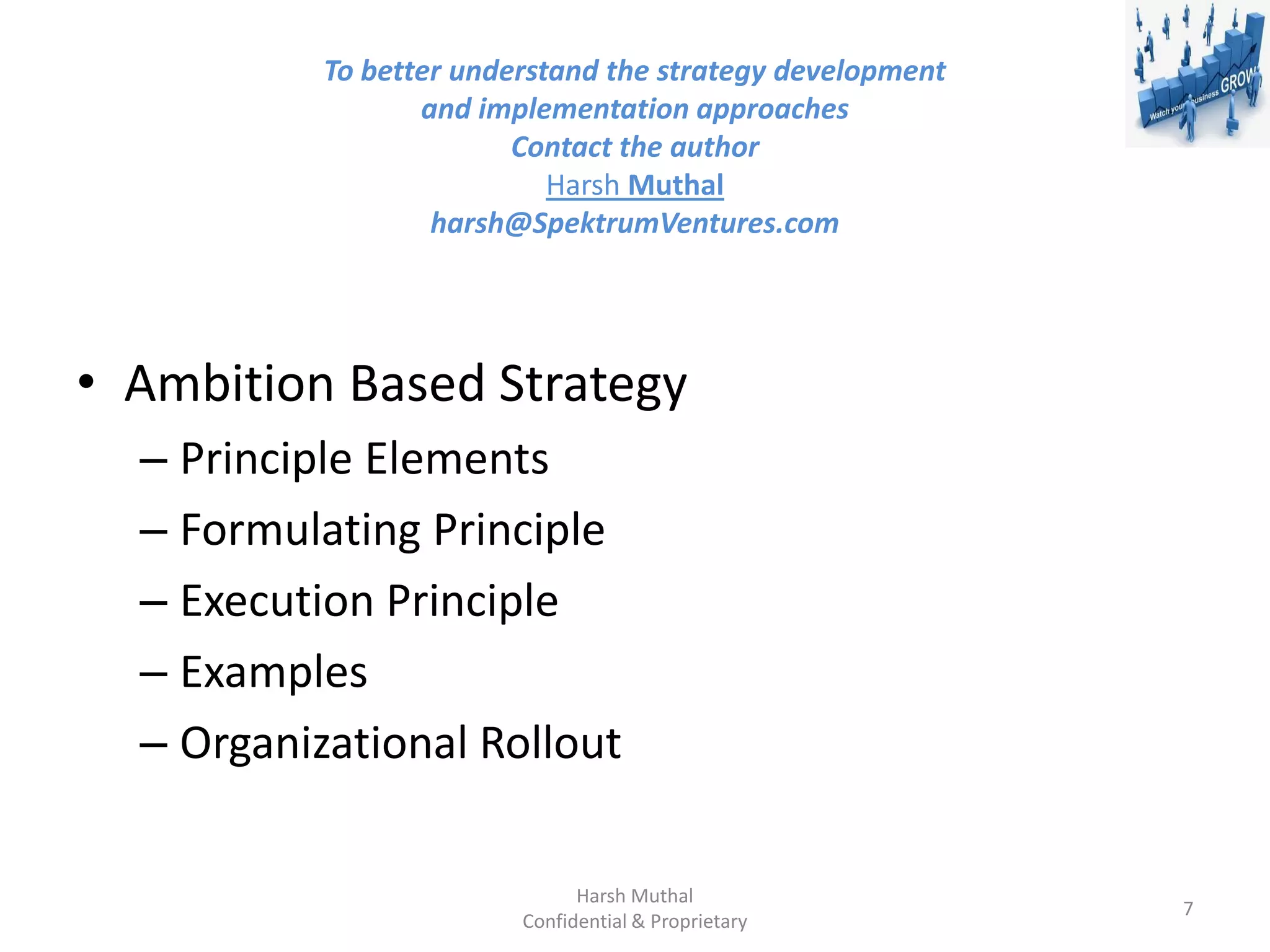 Ambition based strategy overview slide-share | PDF