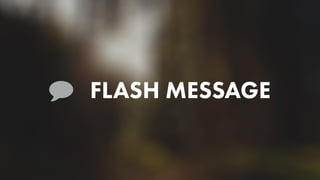 FLASH MESSAGE
 