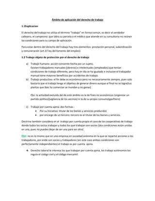 Ambito de aplicacion del derecho de trabajo | PDF