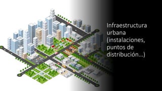 Infraestructura
urbana
(instalaciones,
puntos de
distribución…)
 