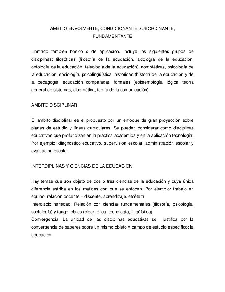 Ambitos de intervencion de la didactica