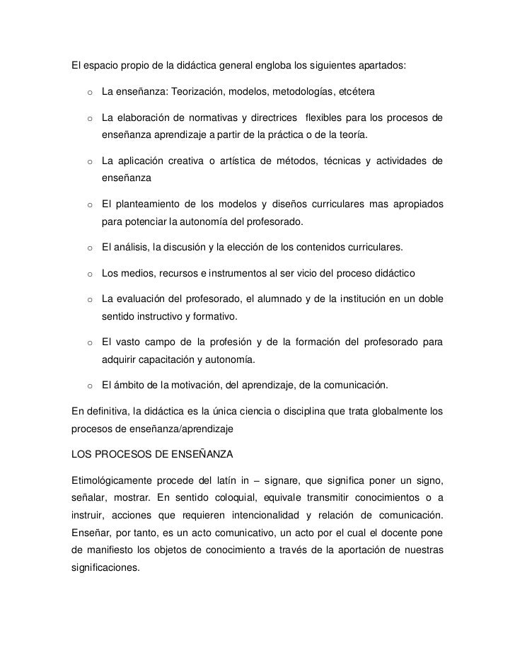 Ambitos de intervencion de la didactica