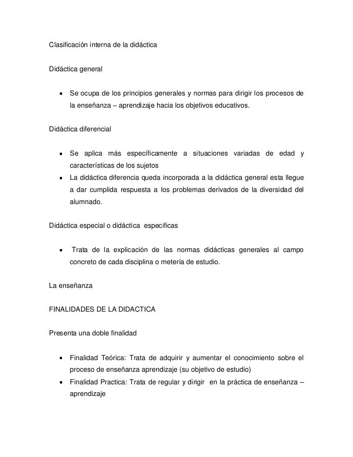 Ambitos de intervencion de la didactica