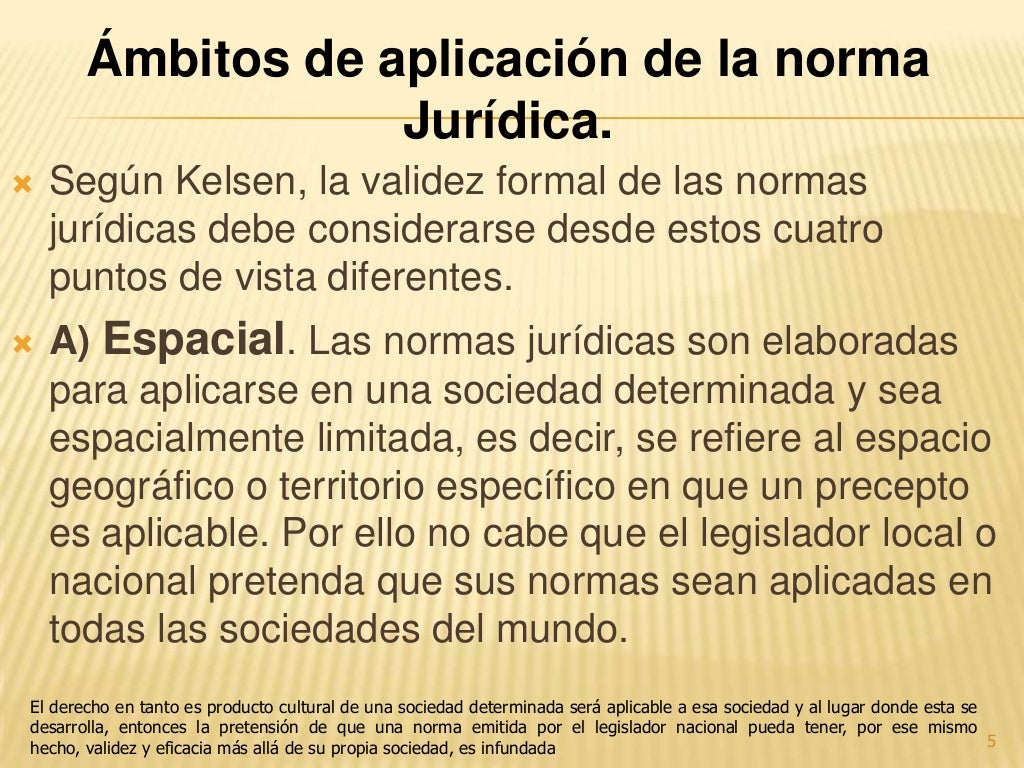 Ambitos de validez de la norma jurídica