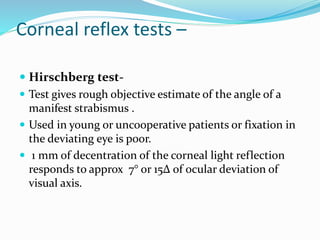 Hirschberg Examples Amblyopia | PPTX