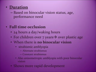 Introduction, Assessment and Management of Amblyopia | PPT