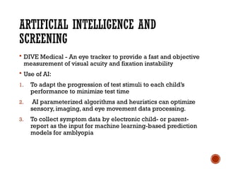 Amblyopia: Definition, classification and Management | PPTX