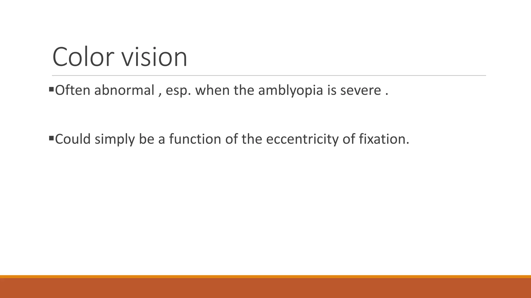 Amblyopia : classification & Occlusion therapy | PPTX