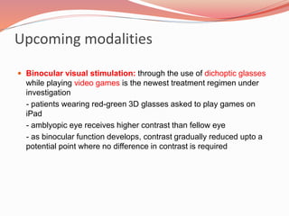 Amblyopia: Screening and Management | PPTX