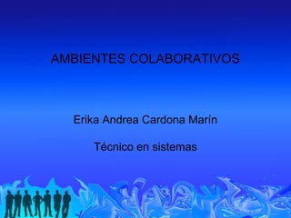 AMBIENTES COLABORATIVOS

Erika Andrea Cardona Marín
Técnico en sistemas

 