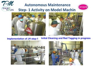 Autonomous Maintenance
Step- 1 Activity on Model Machine
Implementation of JH step-1 Initial Cleaning and Red Tagging in progress
 