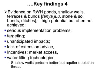 Rainwater management for food security and environmental services in Ethiopia 