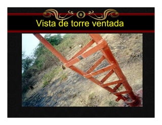 Vista de torre ventada 
 