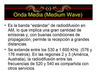 Onda Media (Medium Wave) 
 