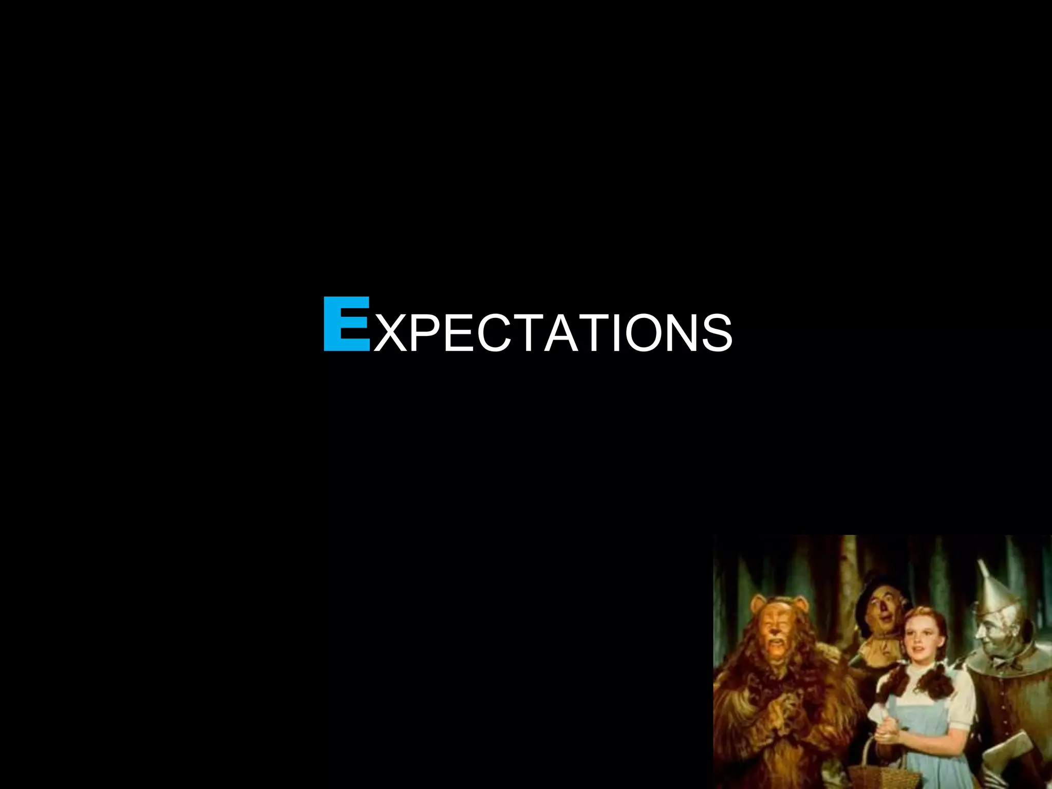 EXPECTATIONS
 