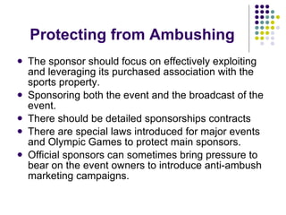 Protecting from Ambushing ,[object Object],[object Object],[object Object],[object Object],[object Object]