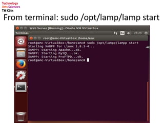 From terminal: sudo /opt/lamp/lamp start
 