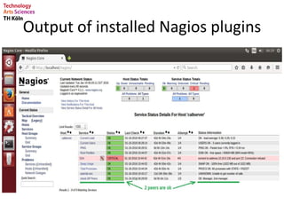 Output of installed Nagios plugins
 