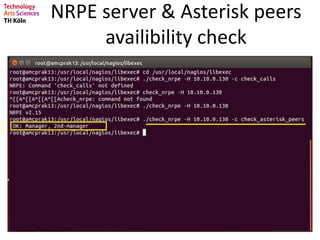 NRPE server & Asterisk peers
availibility check
 