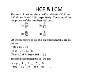HCF & LCM

 