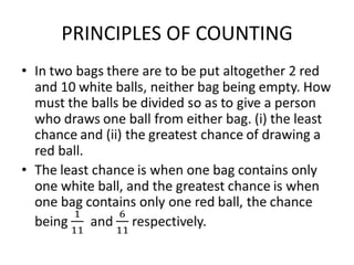 PRINCIPLES OF COUNTING

 